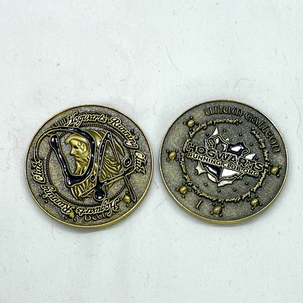 DA coin from the 2018 Hogwarts Running Club DA 5k event